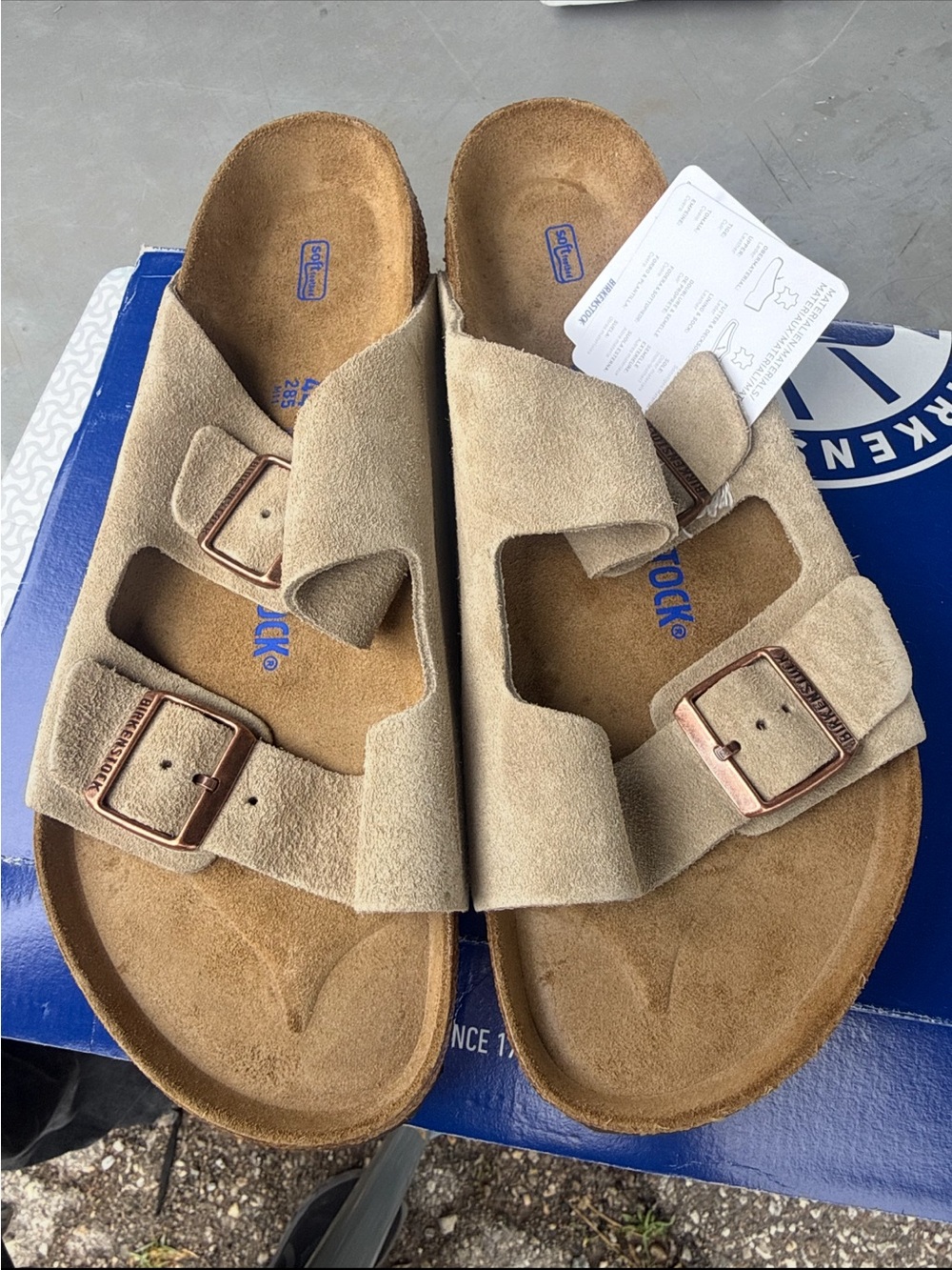 Birkenstock Arizona Suede Sandals - Beige